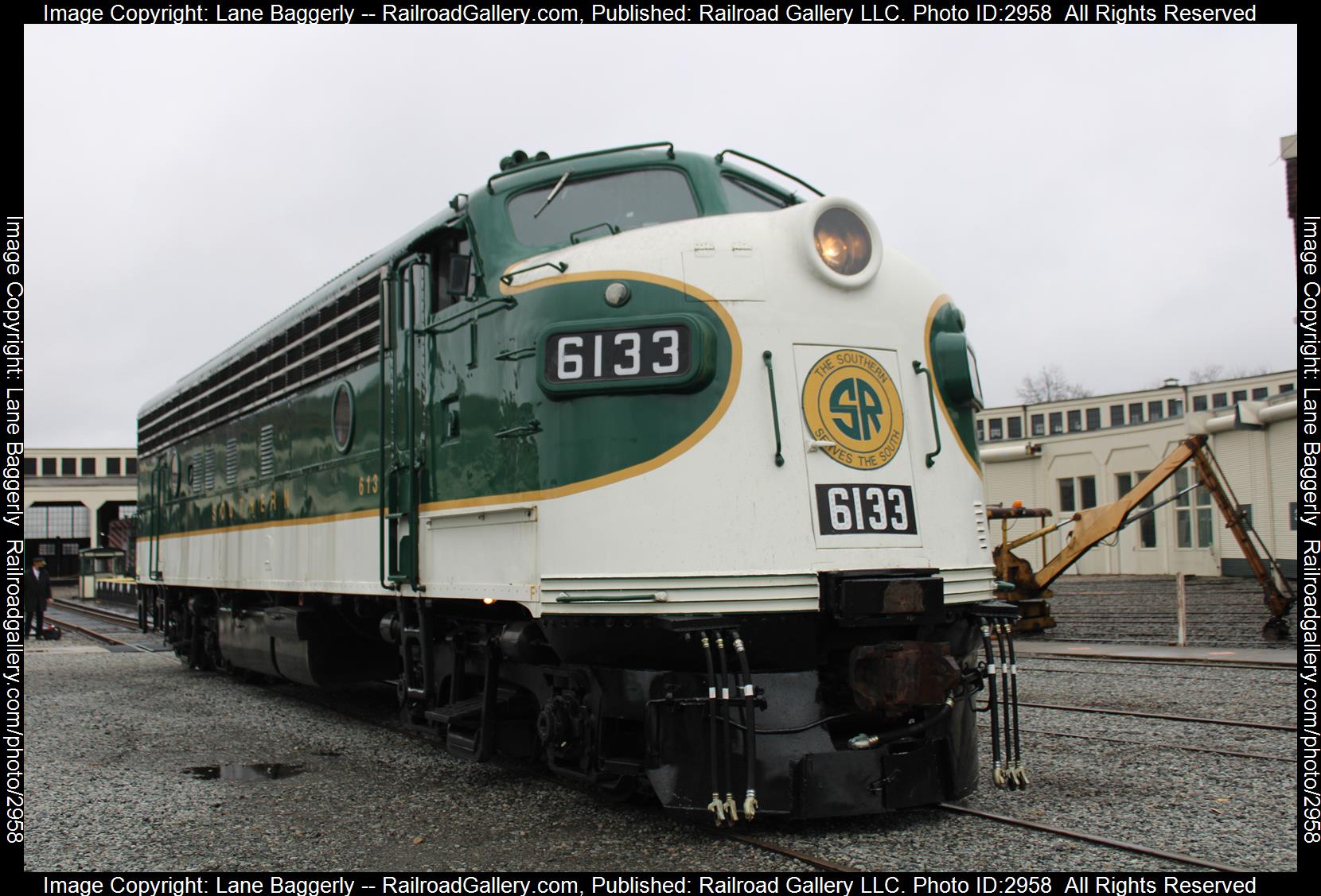 NCMX 6133 is a class EMD FP7 and  is pictured in Spencer, North Carolina, United States.  This was taken along the CNO&TP on the Southern Railway. Photo Copyright: Lane Baggerly uploaded to Railroad Gallery on 01/14/2024. This photograph of NCMX 6133 was taken on Saturday, February 13, 2021. All Rights Reserved. 